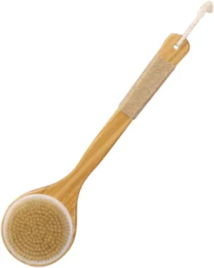 PartyKindom Long Handled Shower Brush for Gentle Exfoliation Soft Back Scrubber with Convenient Hanging Rope for and Reach for Sensitive Skin Care