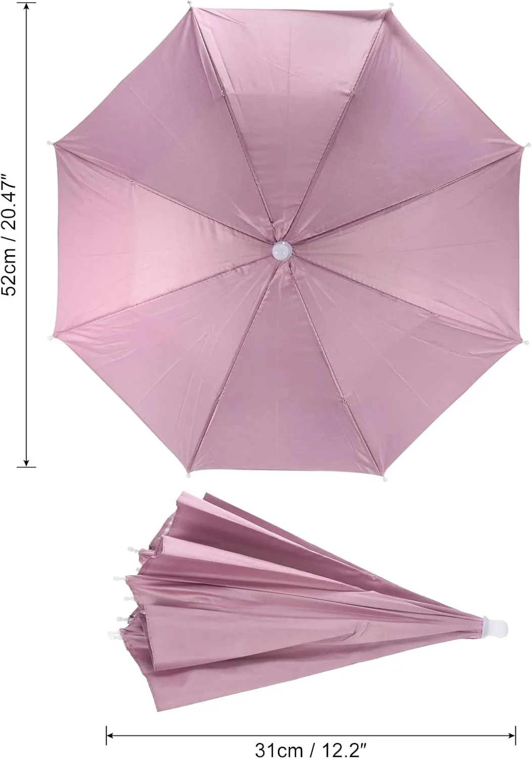 PATIKIL Fishing Umbrella Hat, Elastic Folding Sun Rain Cap Head Umbrella Hands Free for Outdoor Fishing Camping