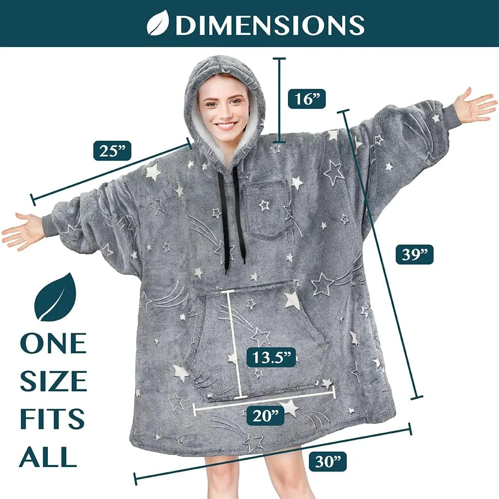 PAVILIA Blanket Hoodie for Women, Sherpa Wearable Blanket Men, Cozy Oversized Sweatshirt Blanket, Hooded Blanket Sweater