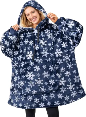 PAVILIA Blanket Hoodie for Women, Sherpa Wearable Blanket Men, Cozy Oversized Sweatshirt Blanket, Hooded Blanket Sweater