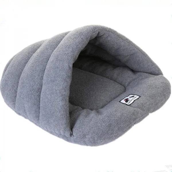 Pet Cat Dog Sleeping Bag Cushion Warm Comfortable Size M Gray