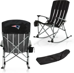 PICNIC TIME NFL Unisex-Adult NFL Outdoor Rocking Camp Chair, XL Heavy Duty Camping Chair for Adults