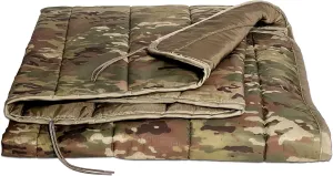 Pinnacle Mercantile Authentic Military Woobie Made in USA by Winston-Salem Industries for The Blind OCP Camo All Purpose Poncho Liner Multi Use Nylon Tactical Camping Blanket Exact US Army Specs