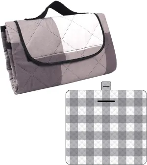 Plaid-Pattern Picnics Mat Pad 3-Layers Picnics Blanket Outdoor Camping Beachs Blanket & Sandproof