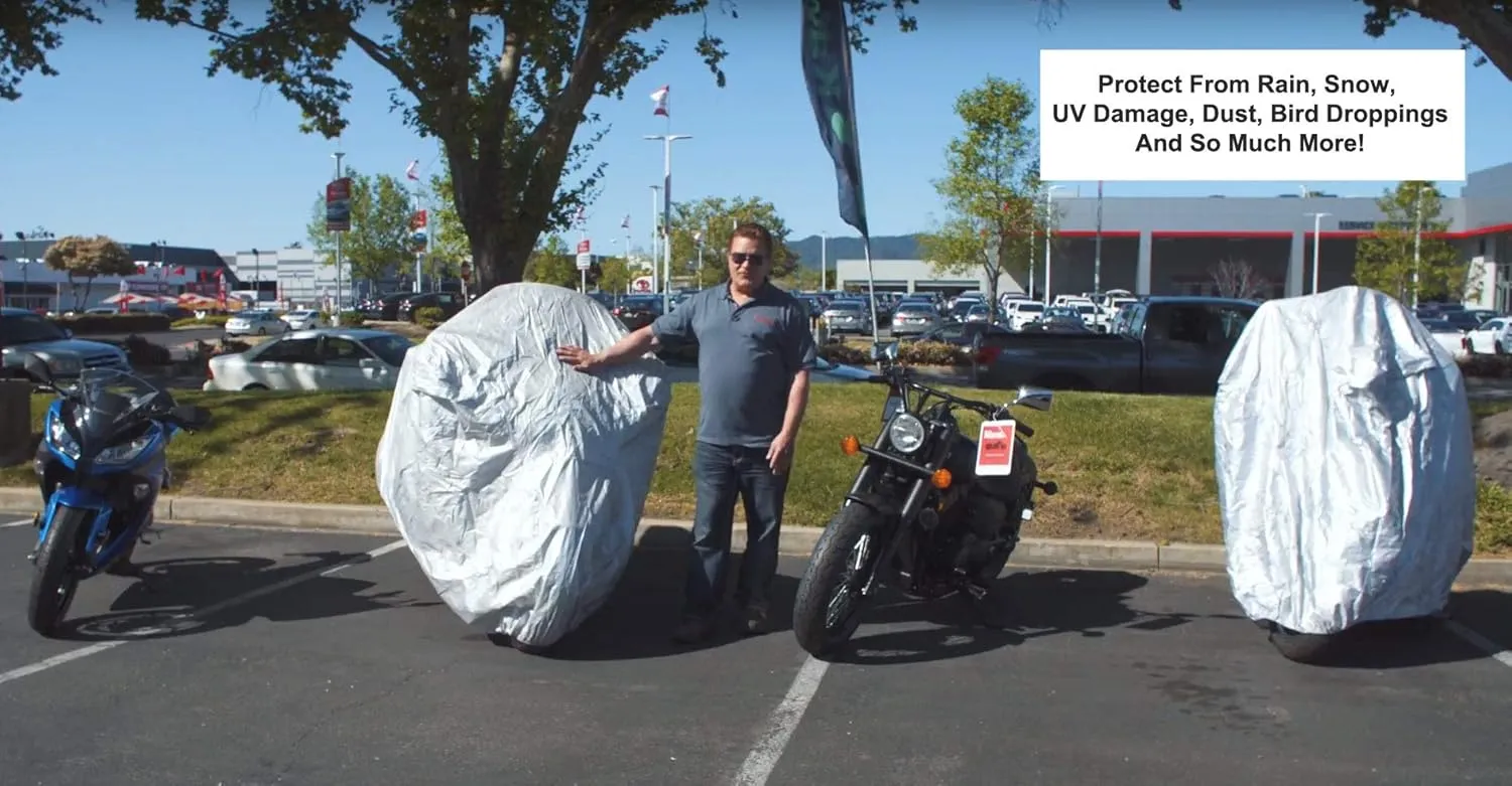 Platinum Shield Motorcycle Cover Compatible with 1981 Italjet USA M5d - Outdoor & Indoor - Built-in Reinforced Securing Straps - Includes Free Storage Bag