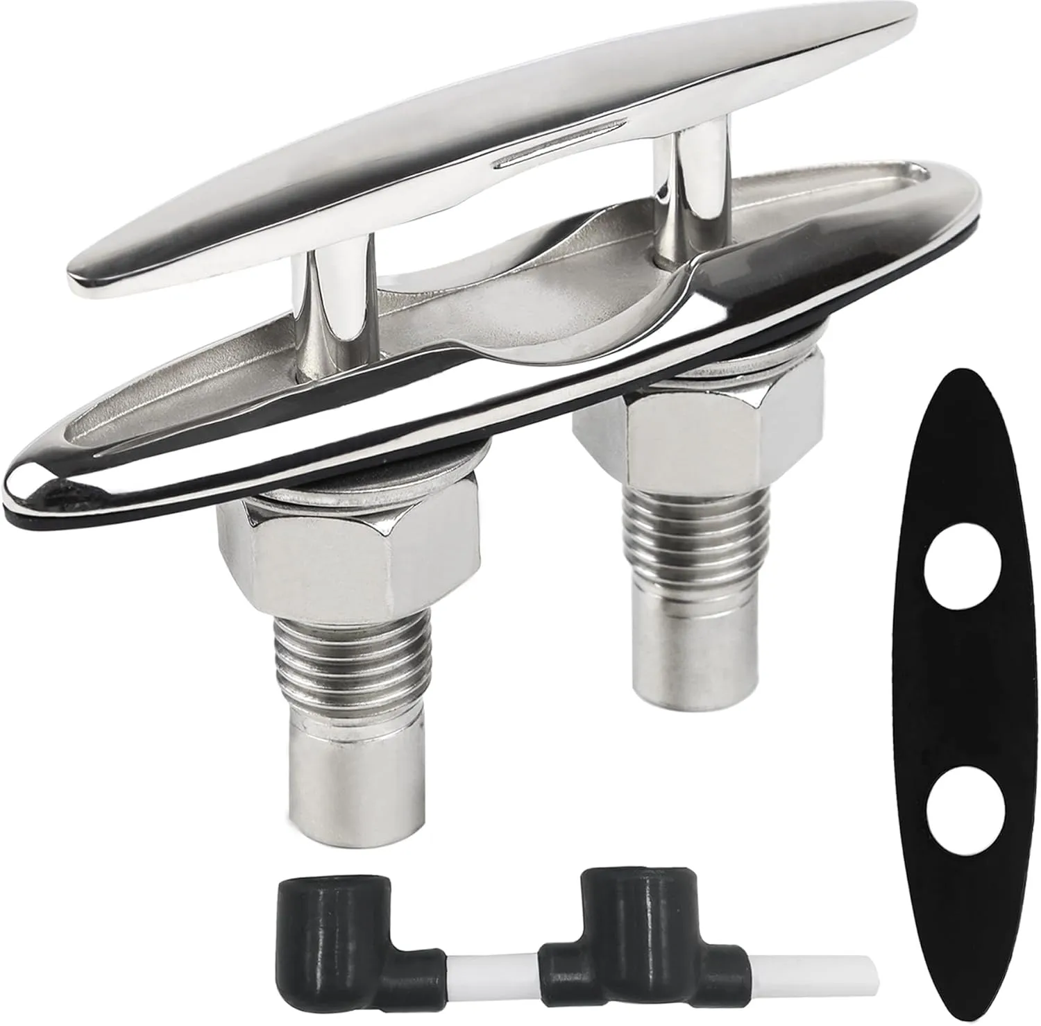 Pop Up Boat Cleat Stainless Steel 316 Retractable Cleats Marine Grade Rope Cleat Hidden Flush Mount Full Up Dock Cleat for Yacht and Kayak
