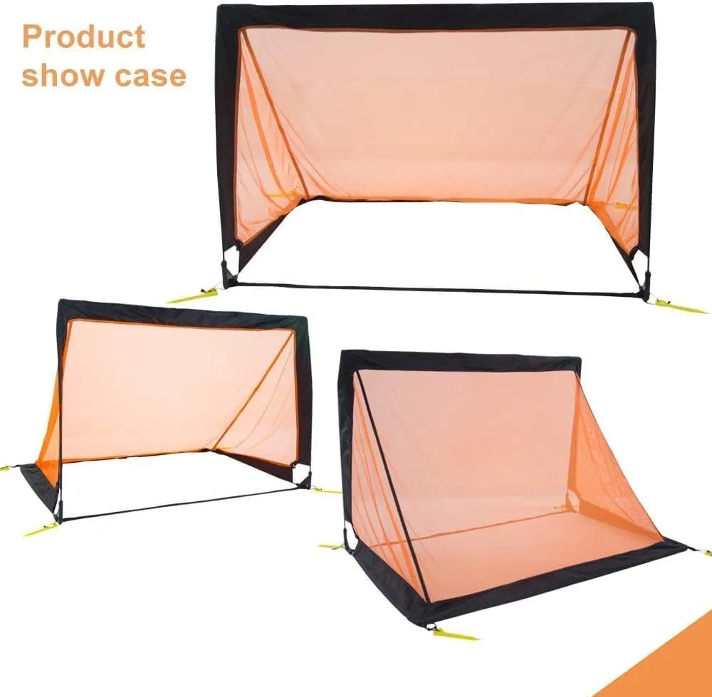 Poray Portable Soccer Goal Pop Up Soccer Net for Kids and Adults with 210D Oxford Fabric & Extra Stakes,Birthday Gift & Fun for Backyard and Soccer Training