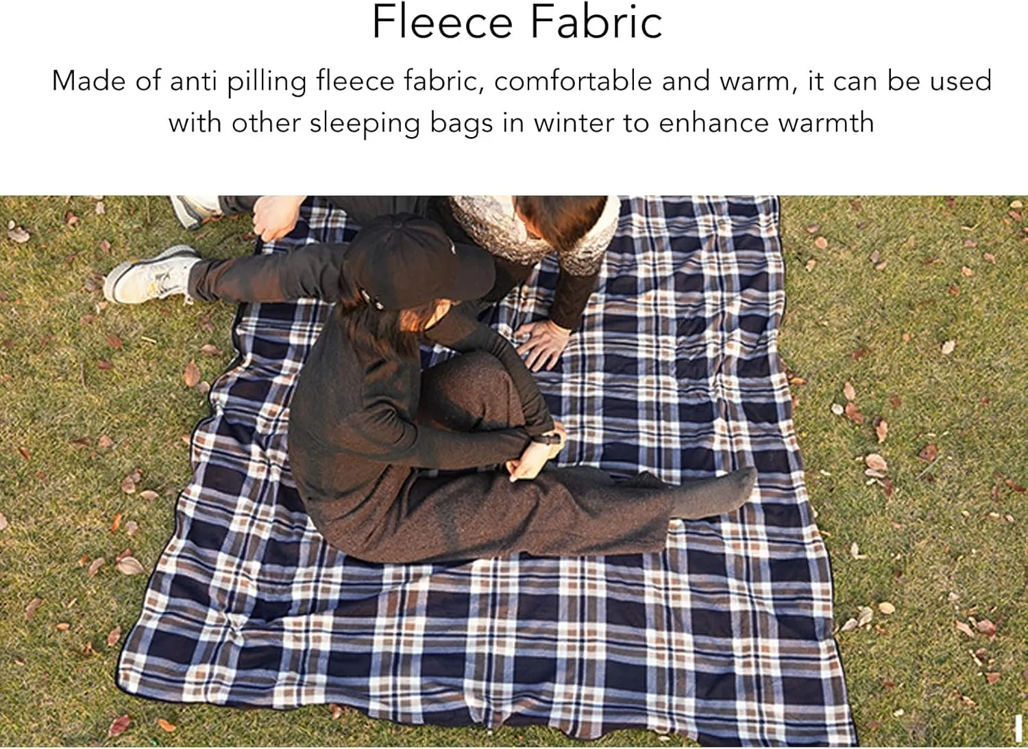 Portable Travel Fleece Sleeping Bag for Adults - Warm and Cozy Sleeping Bag for Outdoor Camping, Hiking, and Mountaineering(Cyan)