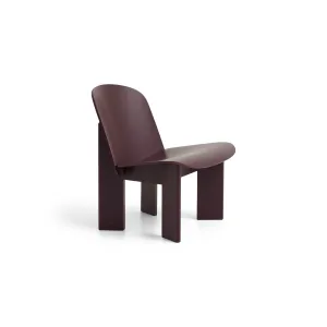 PRE-ORDER │ HAY Chisel Lounge Chair, Bordeaux Lacquered Beech