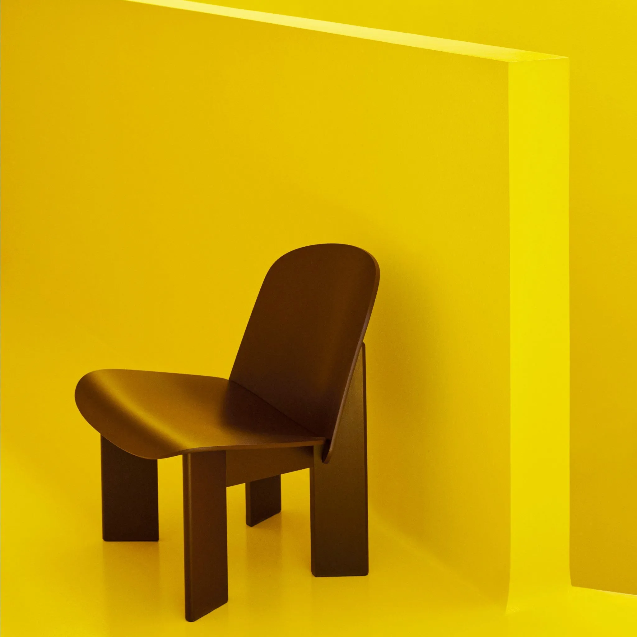 PRE-ORDER │ HAY Chisel Lounge Chair, Bordeaux Lacquered Beech