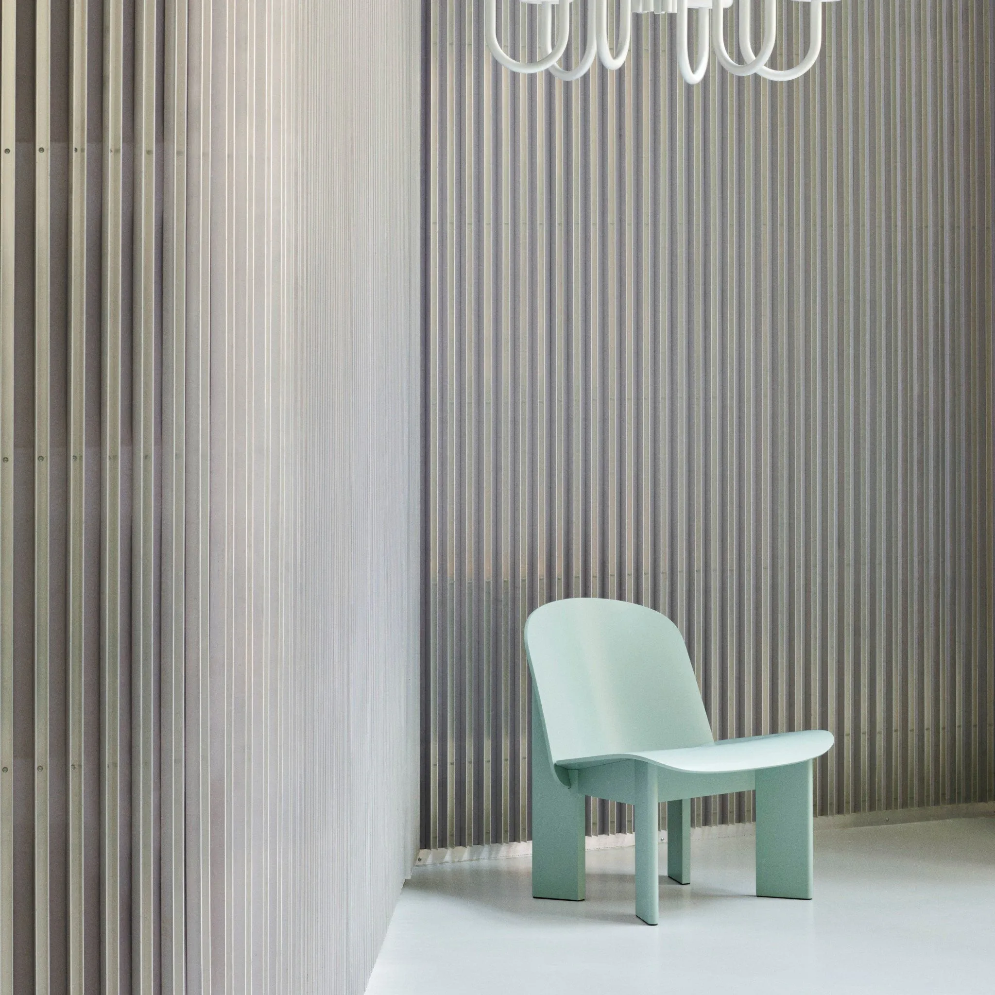 PRE-ORDER │ HAY Chisel Lounge Chair, Eucalyptus Lacquered Beech/Metaphor 023 Upholstery