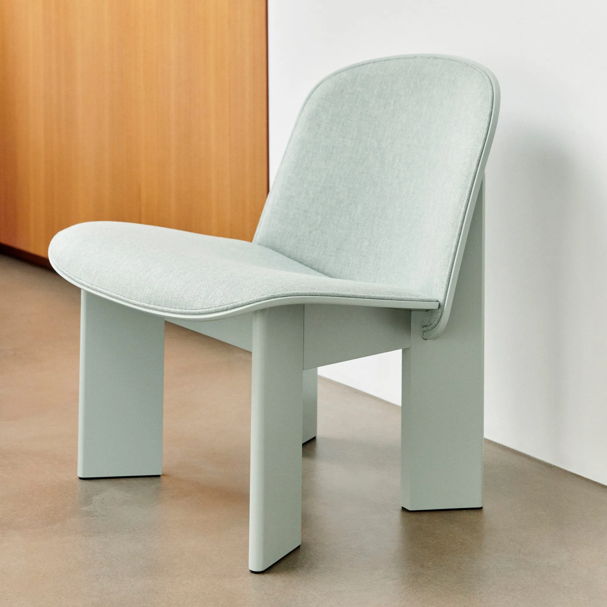 PRE-ORDER │ HAY Chisel Lounge Chair, Eucalyptus Lacquered Beech/Metaphor 023 Upholstery