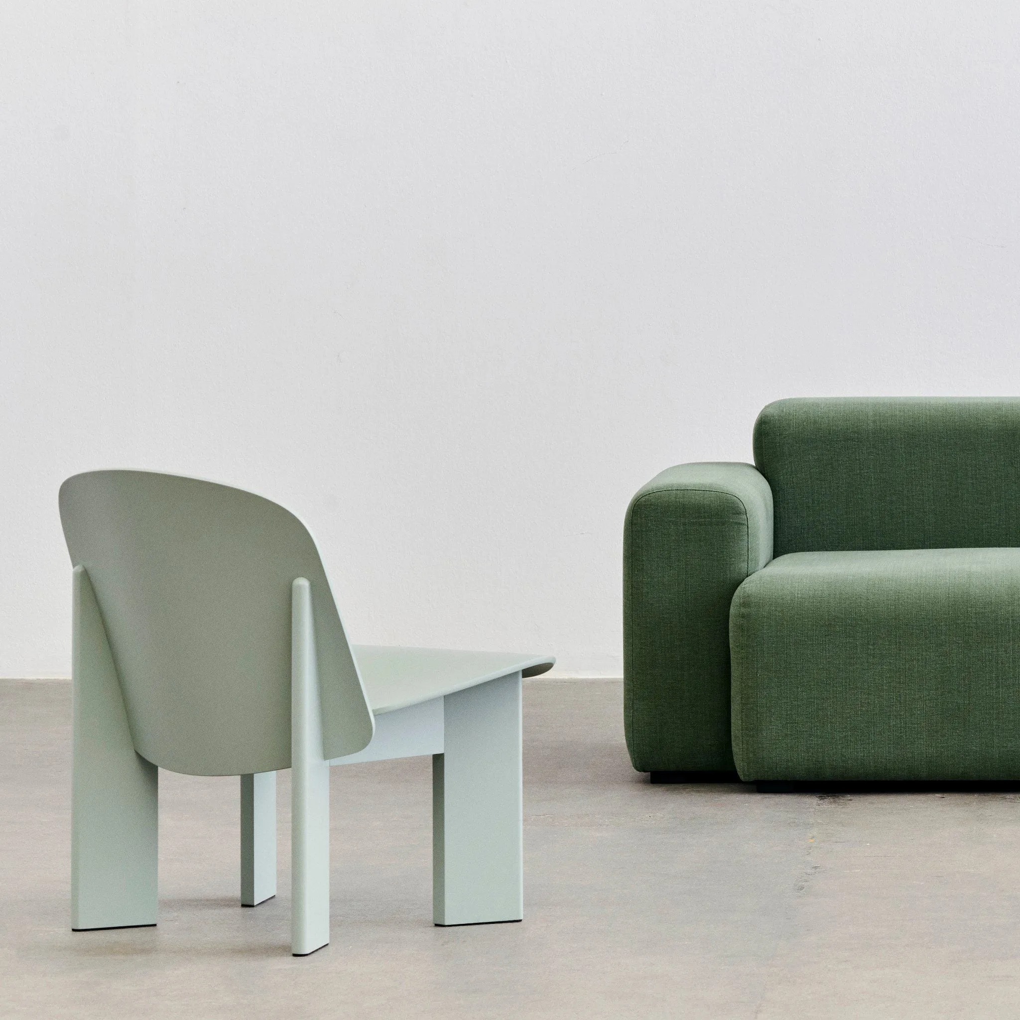 PRE-ORDER │ HAY Chisel Lounge Chair, Eucalyptus Lacquered Beech/Metaphor 023 Upholstery
