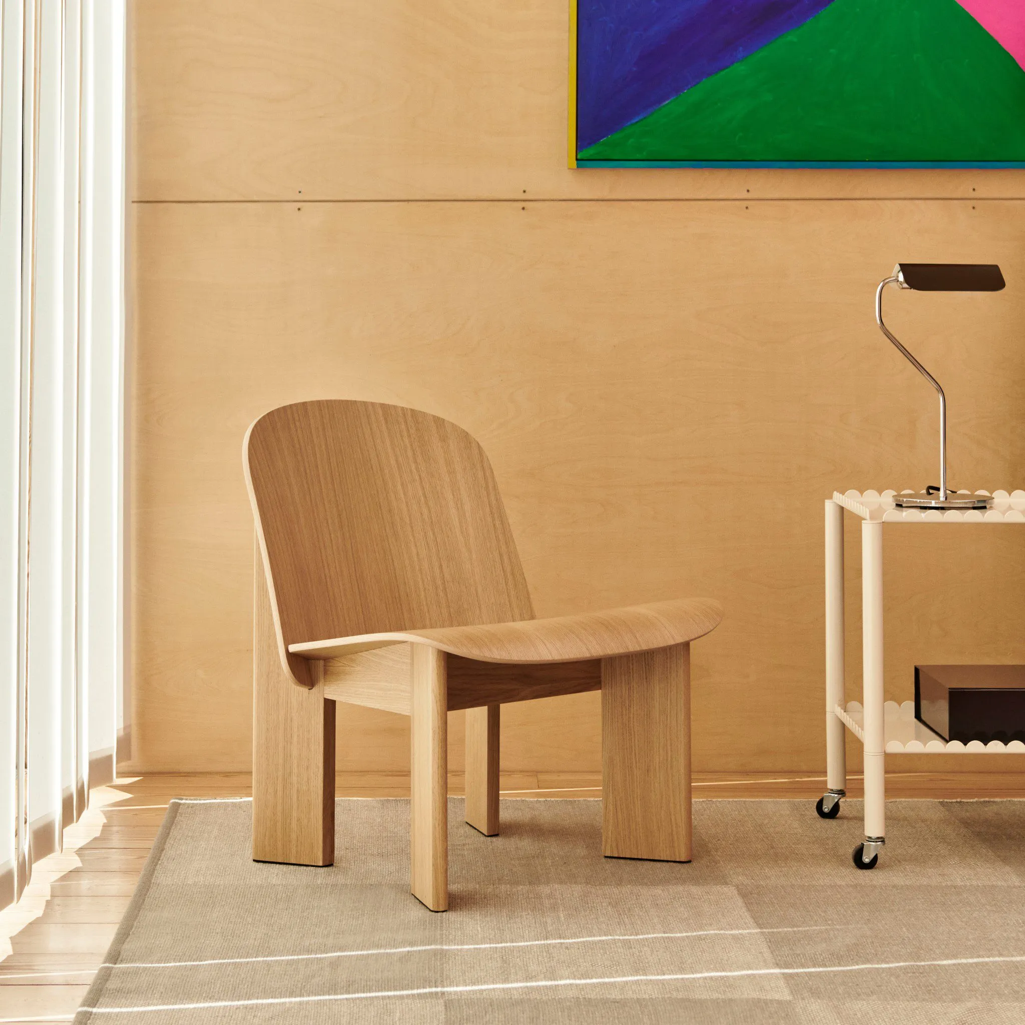 PRE-ORDER │ HAY Chisel Lounge Chair, Lacquered Oak