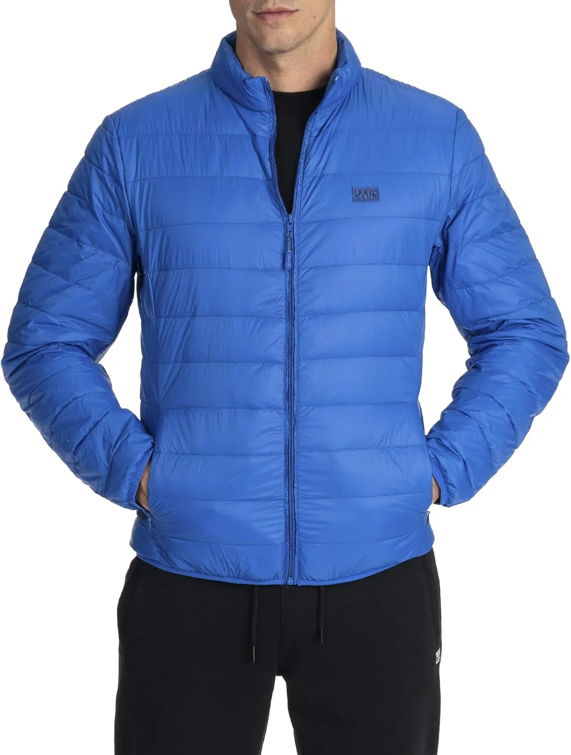 Pro Club Men's Lightweight Packable Water-Resistant Down Jacket