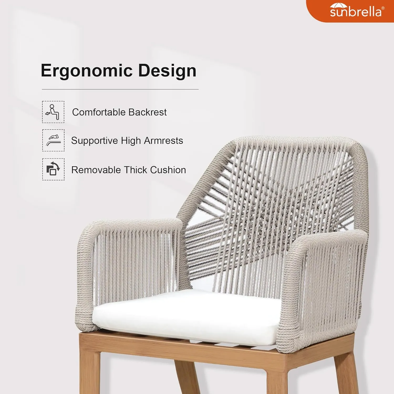 PURPLE LEAF 11 Pieces Patio Dining Set Aluminum Modern Rectangular Table and Rattan Arm Chairs with Cushions for Kitchen Porch Garden Outdoor Furniture Sets, Teak