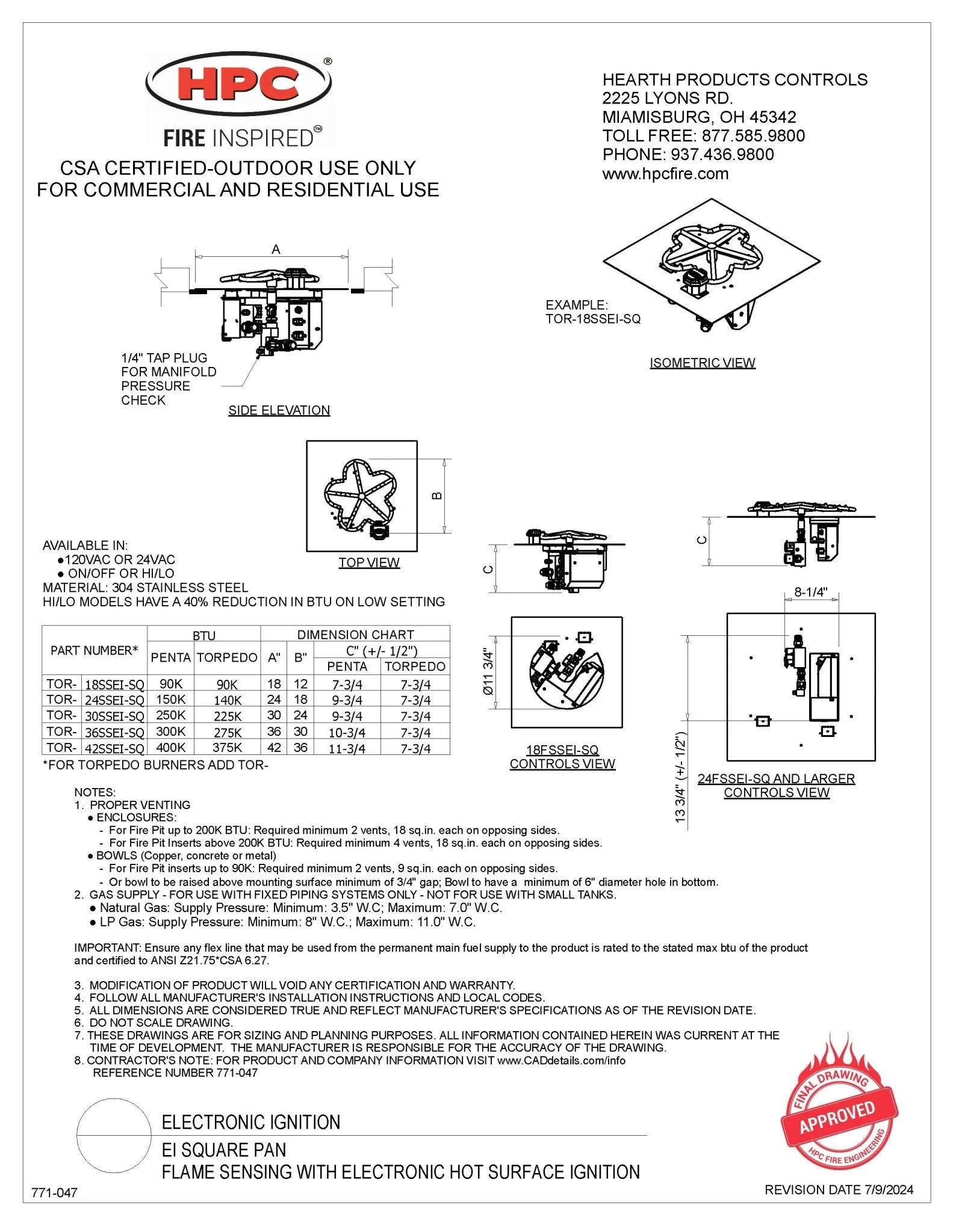 Quad Fire Pit TK - Aluminum