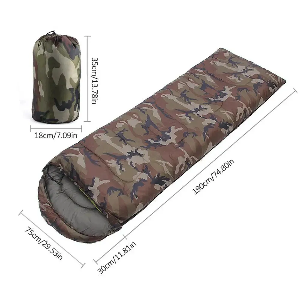 Quality Cotton Camping Sleeping Bag,15~5degree, Envelope Style, Army Or Military Or Camouflage Sleeping Bags