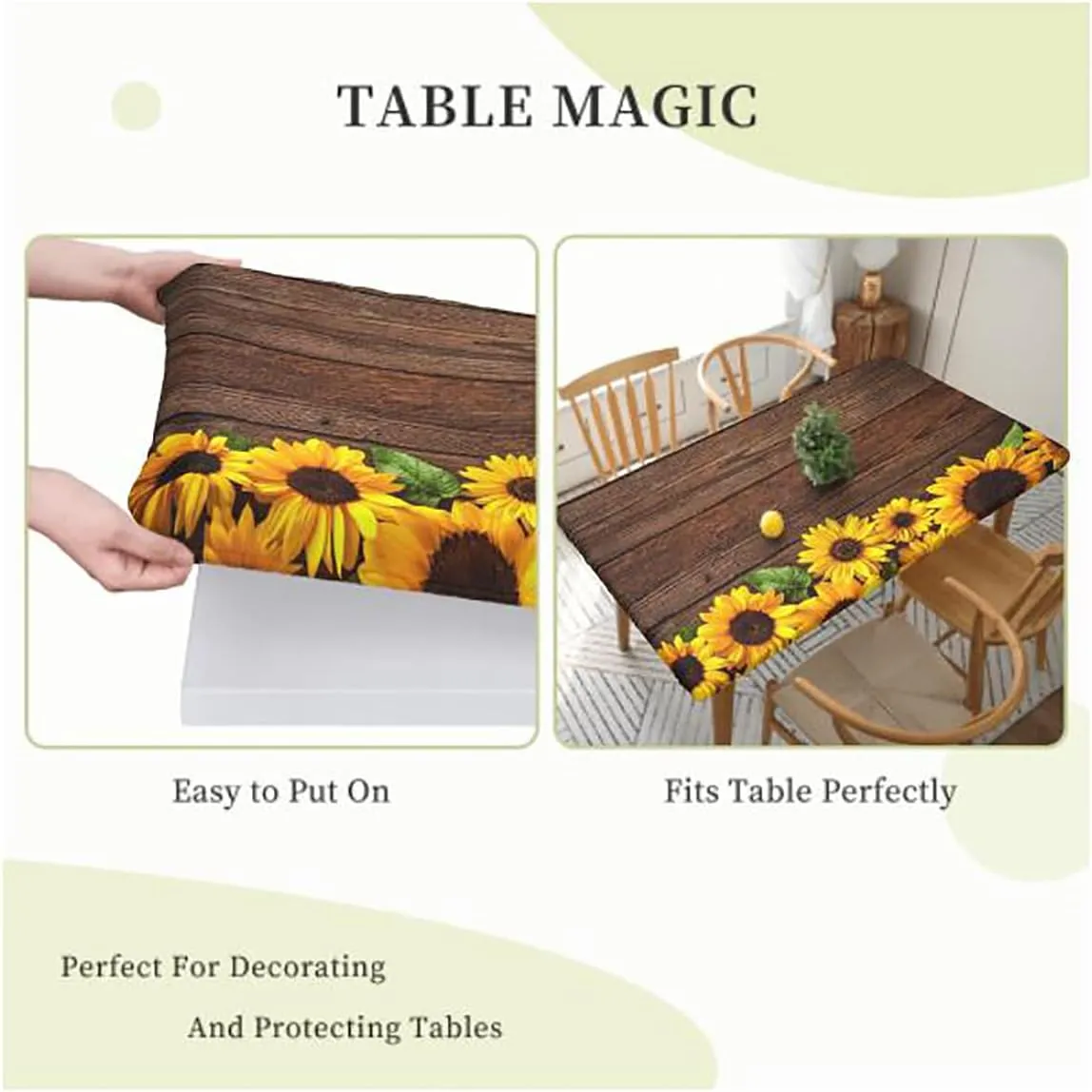 Rainbow Multicolor Tablecloth Elastic Edge Fitted Horizontal Colored Stripes Fitted Tablecloth Rectangle Table Cover - Table Cloth - Fitted Table Covers Medieval Fits up 4 Foot Tables