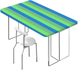 Rainbow Multicolor Tablecloth Elastic Edge Fitted Horizontal Colored Stripes Fitted Tablecloth Rectangle Table Cover - Table Cloth - Fitted Table Covers Medieval Fits up 4 Foot Tables