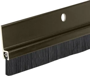 Randall Manufacturing Co., Inc | Door Sweeps – Aluminum & Brush | Brush Sweeps for Gaps Up to 1” | Brown Trim with Black Brush | 3 Feet | 3/4" Brush | Fill Gaps & Keep Unwanted Debris Out