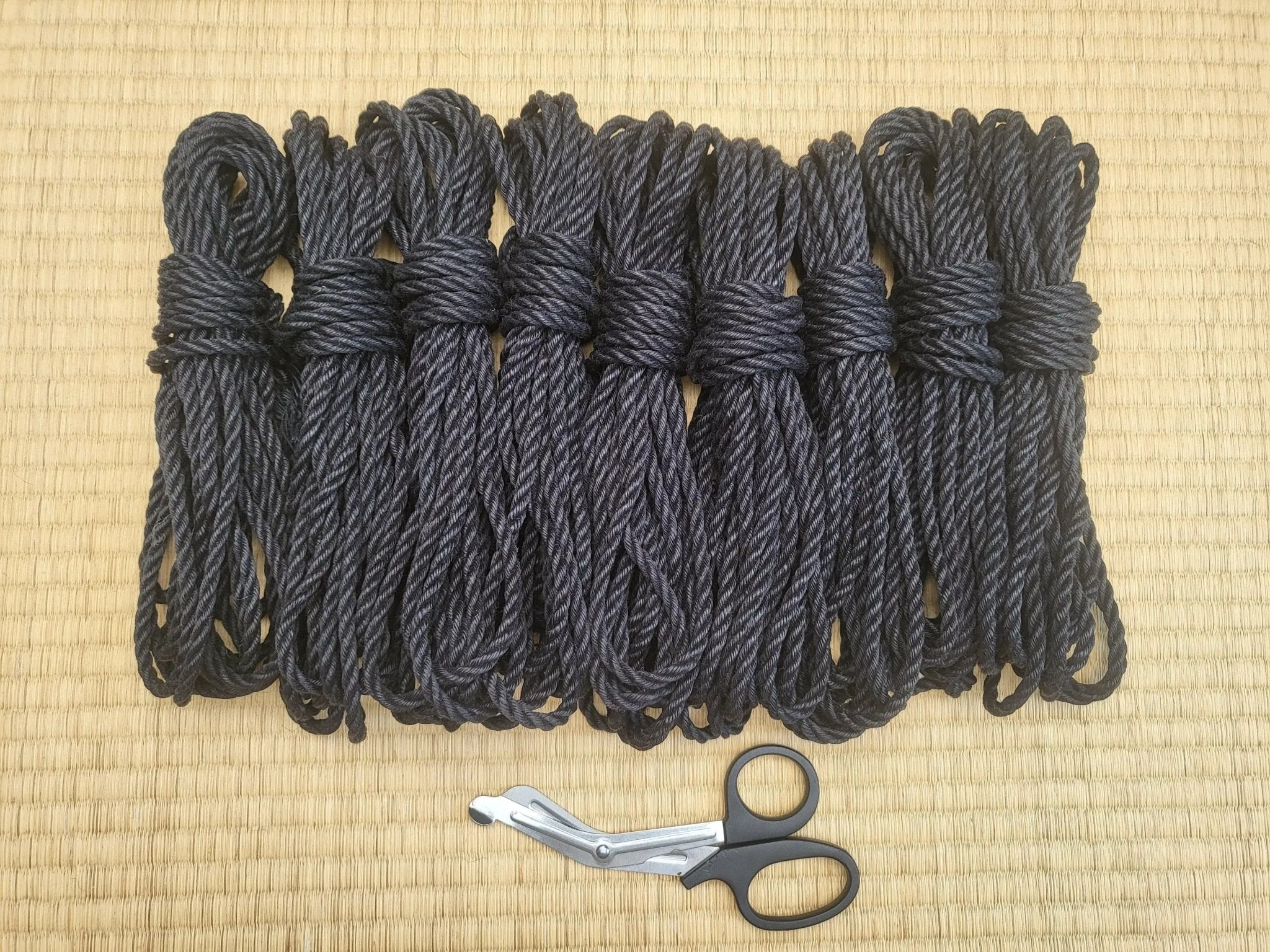 Raven Black - Fully Treated Jute Shibari Rope