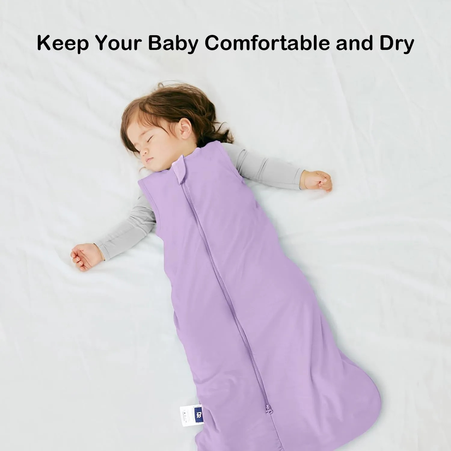 Rayon Made from Bamboo Baby Sleep Sack 0.5 Tog Ultra Soft Wearable Blanket 0-6 Months,Infant Newborn Sleeping Bag Unisex Boys Girls, 2-Way Zipper Sleep Sack Breathable Lightweight S