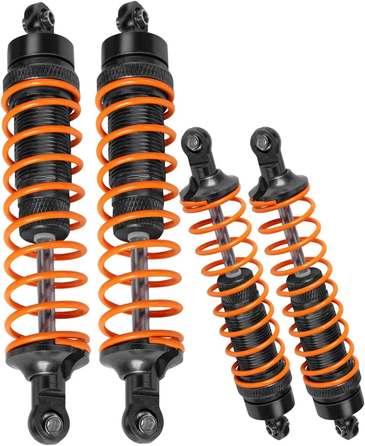 RC Shocks Upgrade Parts for 1/10 Senton 4X4 Granite 4X4 Vorteks 4X4 Arrma Bigrock 4X4 Typhon 4X4 RC Truck,4PCS Full Aluminum Front Rear Big Bore Hops Up by ARRCat,Replace AR330550 AR330551,Black