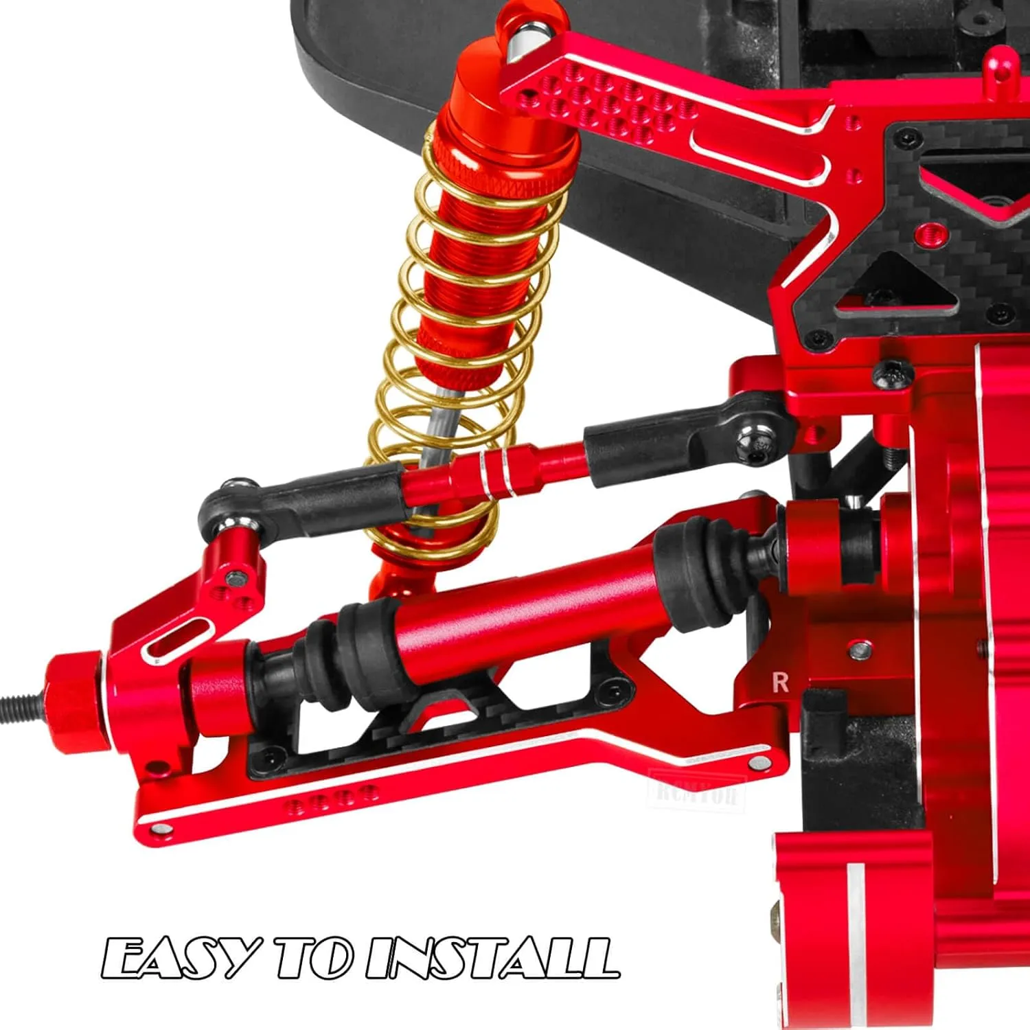 RC Turnbuckles Camber Links Upgrades Part for 1/10 Slash/Stampede/Rustler/Bandit 2WD VXL,Aluminum Turnbuckles Camber Links Hops Up,Red