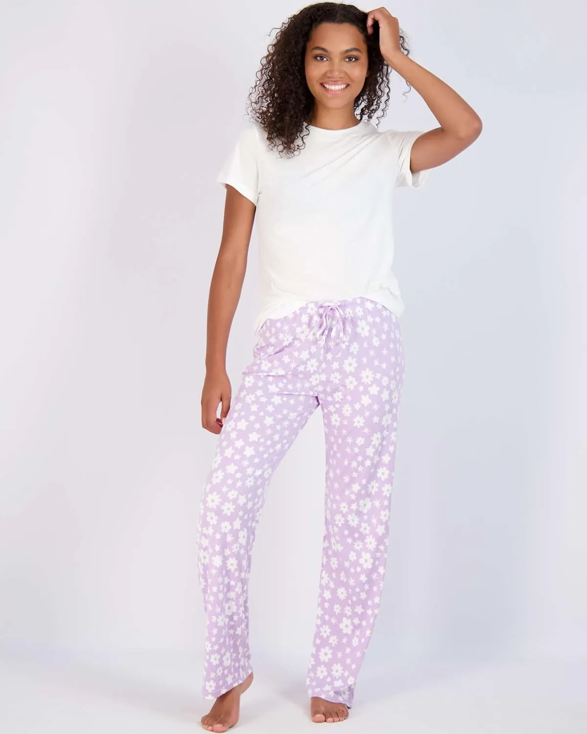 Real Essentials 3 Pack: Women’s Ultra-Soft Comfy Pajama Lounge Pants Sleepwear (Available in Plus Size)