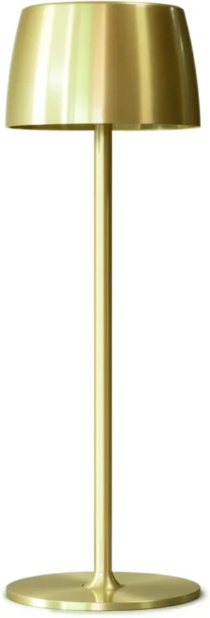 Rechargeable Cordless LED Table Lamp - Waterproof Portable Battery-Operated Indoor/Outdoor Lighting for Home, Kitchen, Desk, Patio, Party, Restaurant, Bar (1-Pack Gold)