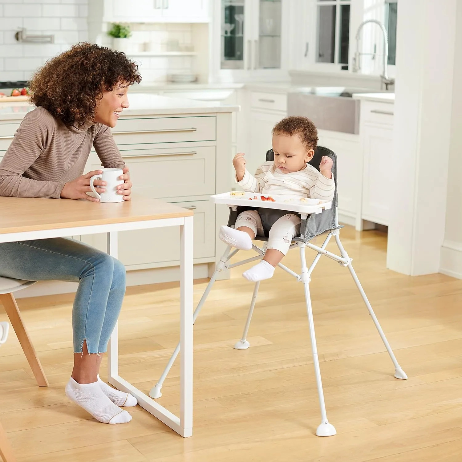 Regalo My Portable High Chair with Tray, Gray