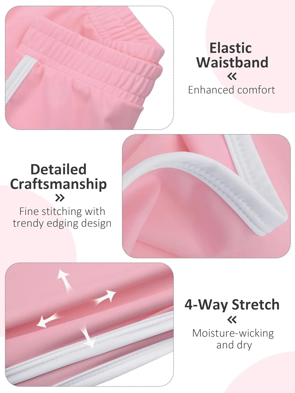 Resinta 5 Packs Girls Athletic Shorts Toddler Soccer Sports Shorts Kids Quick Dry Gym Running Short