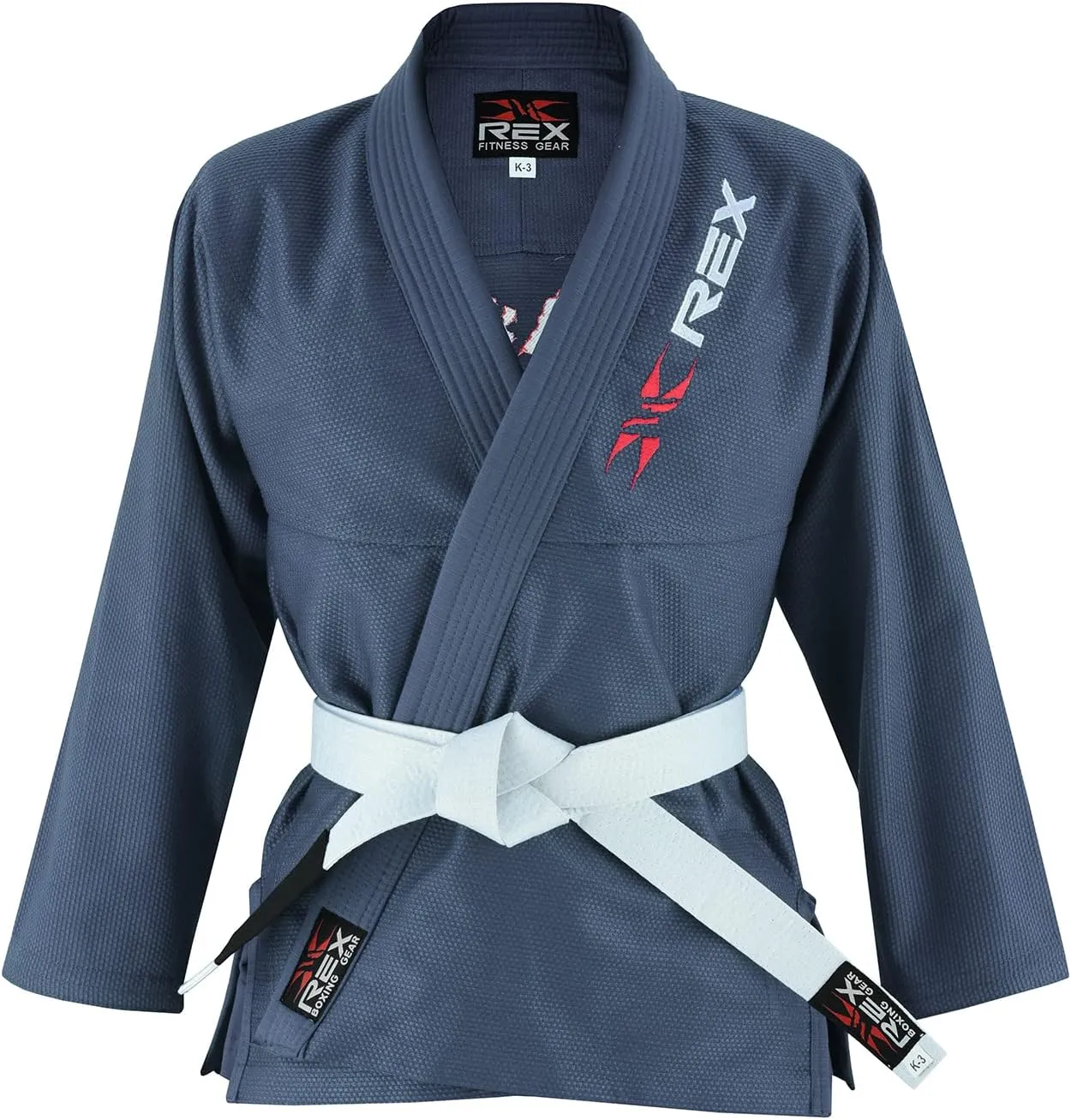 REX Sports Brazilian Jiu Jitsu, for Men and Women BJJ Gi Grappling Kimonos Lightweight White Belt