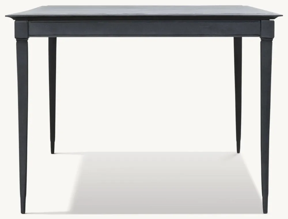RH Klismos Cast Aluminum Rectangular Dining Table