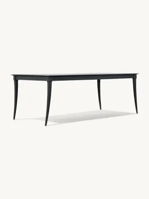 RH Klismos Cast Aluminum Rectangular Dining Table