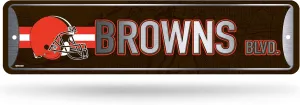 Rico Industries NFL Metal Street Sign Metal Street Sign 4" x 15" Home Décor - Bedroom - Office - Man Cave