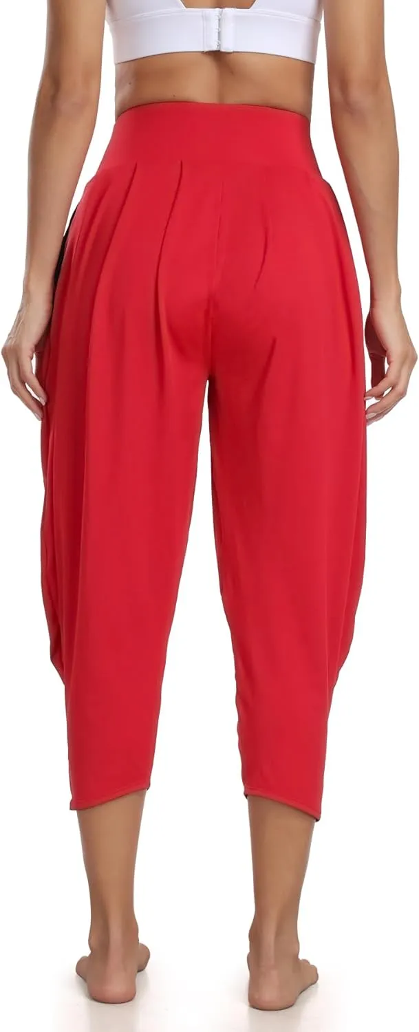 RIMLESS 7 Women's Harem pants Loose Fit Capri Pants Joggers Yoga Hippie Boho Balloon Pants