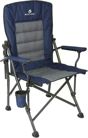 ROCK CLOUD Folding Camping Chair with Storage Pocket and Side Table Compact Portable Camp Chairs Outdoor for Camp Lawn Hiking Fishing Sports