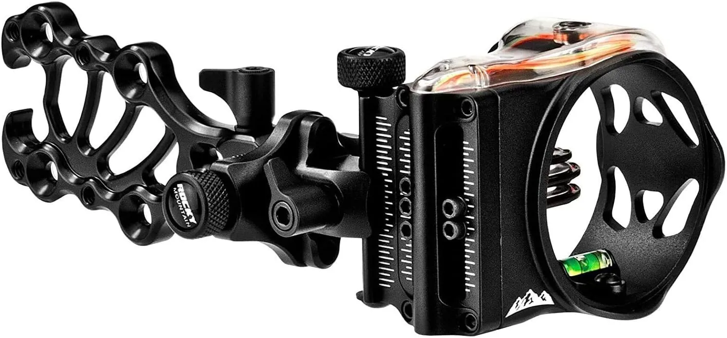 Rocky Mountain Direct Mount 5-Pin Bow Sight - .019” Pins, All Aluminum Construction, 2nd & 3rd Axis Adjustable, Tool Free Micro Adjust Windage & Elevation Laser Etched Markers, Built-In Light Adapter