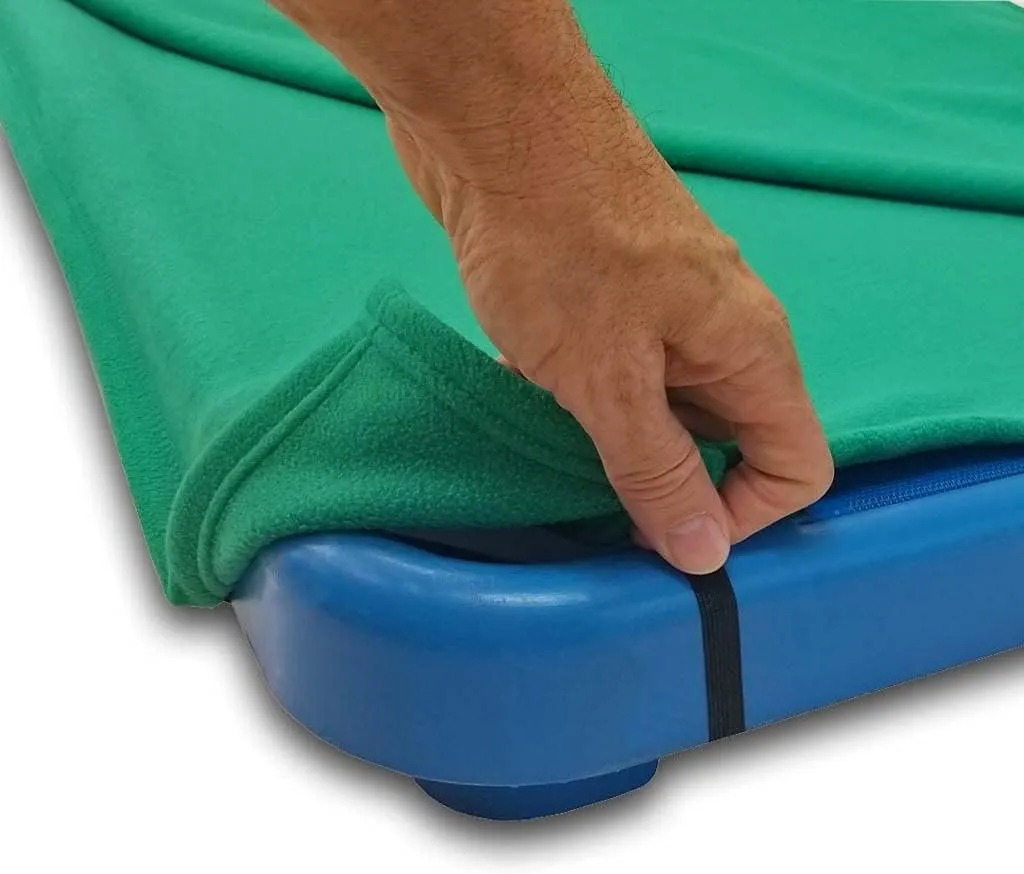 ROLLEE POLLEE Cot Blankets with Elastic Corner Straps for Preschool/Daycare, Super Soft, Fits Standard Size Mats and Cots, 50" x 55"