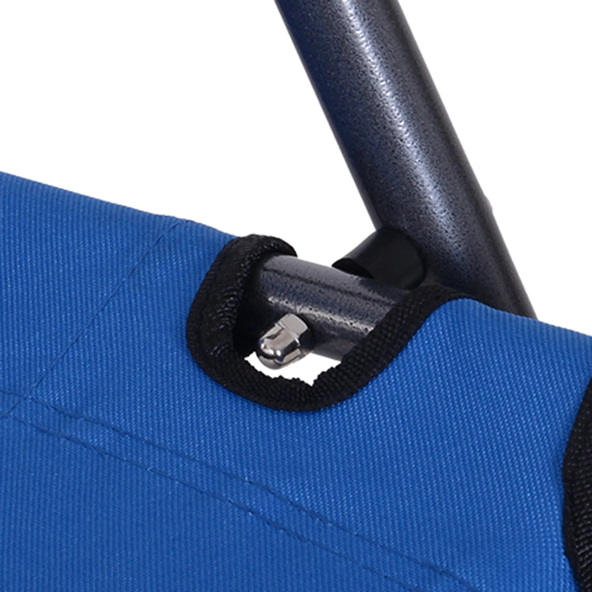 Rootz Foldable Garden Lying Chair - Sunbed Lounger - Deck Chair - Adjustable Positions - Polyester Oxford Blue - 135cm x 60cm x 89cm