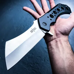 S-TEC 12-inch Rugged Chef Field Tactical Folding Cleaver (Steath Fighter)