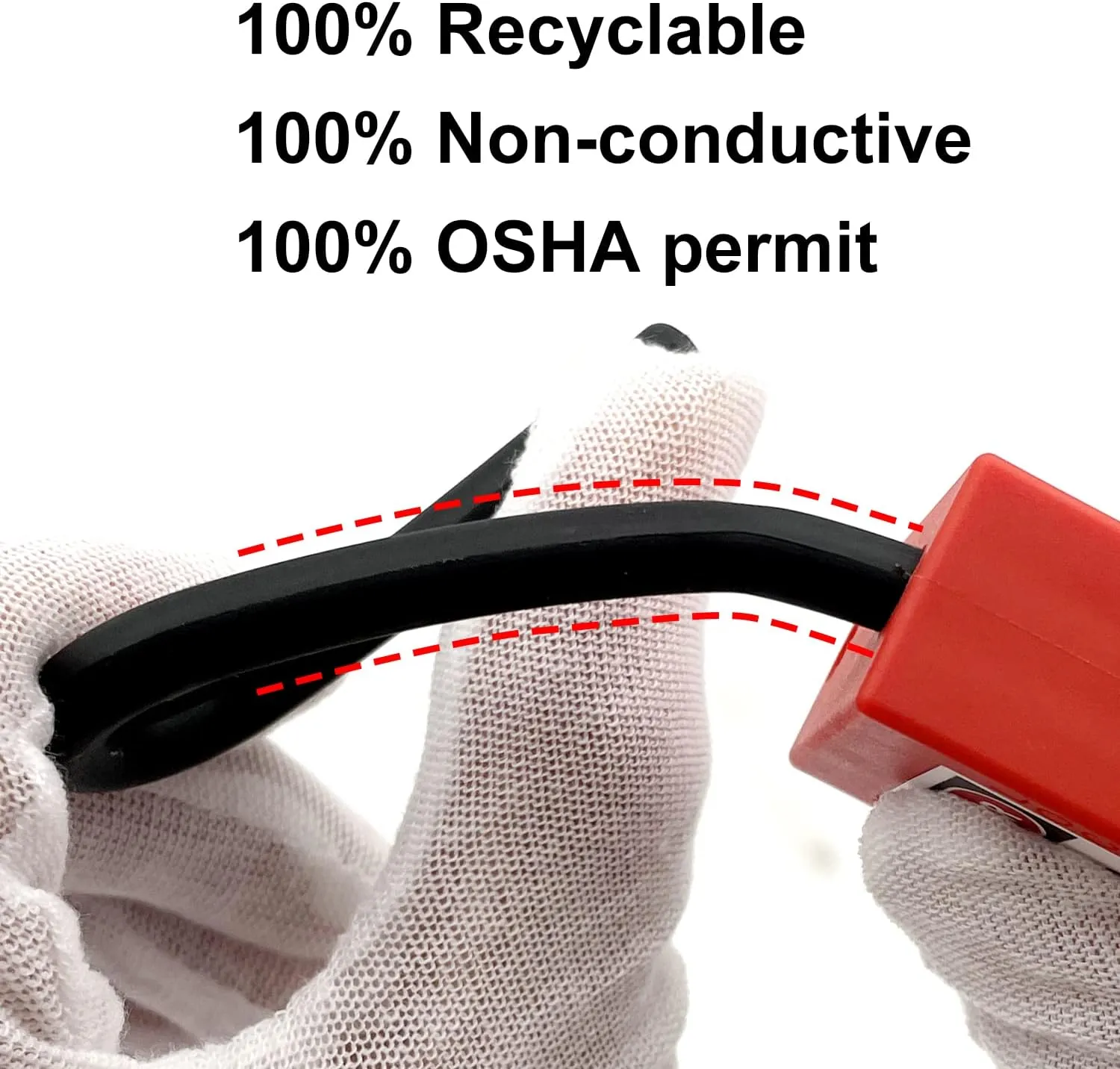 SAFBY Lockout Tagout Locks Loto Safety Padlock, Keyed Differently, OSHA Loto Safe Padlocks for Lock Out Tag Out Stations and Devices Red NO. 1-10