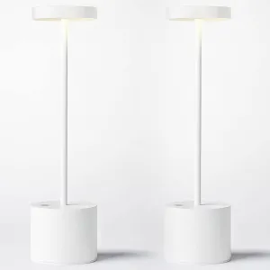 SAKRINGT 2 Pack Cordless Table Lamp Rechargeable,5000mAh Battery Operated Portable LED Table Light,Dimming Desk Lamp for Patio/Restaurant/Outdoor