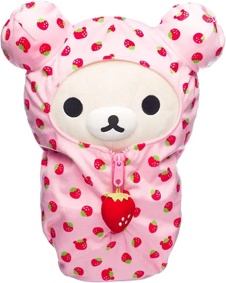 San-X Original Rilakkuma Sleeping Bag Plush Series (Korilakkuma - Strawberry)