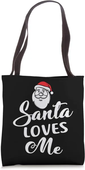 Santa Loves ME Christmas Festive Season Gift Tote Bag