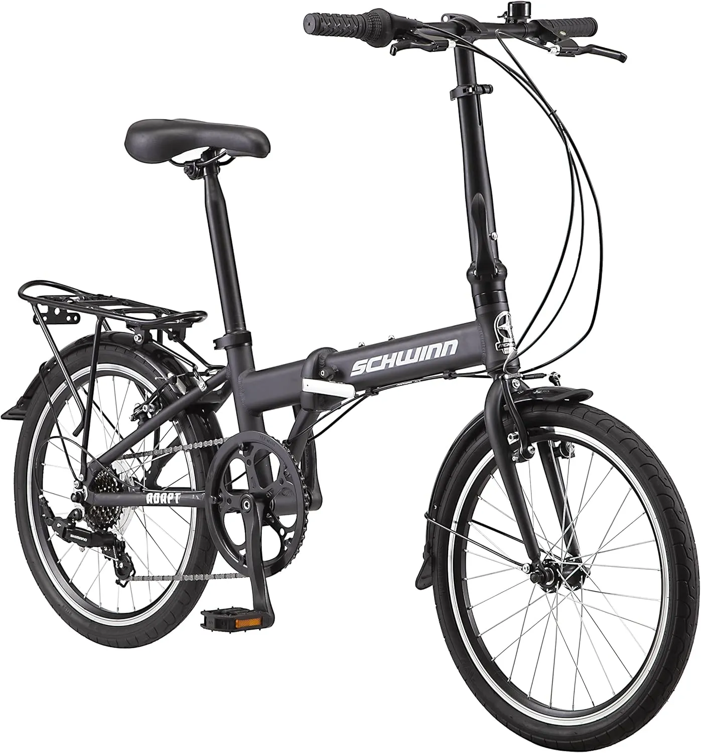 Schwinn Adapt U Folding Bike, 20-Inch Wheels, 7-Speed, Steel Blue