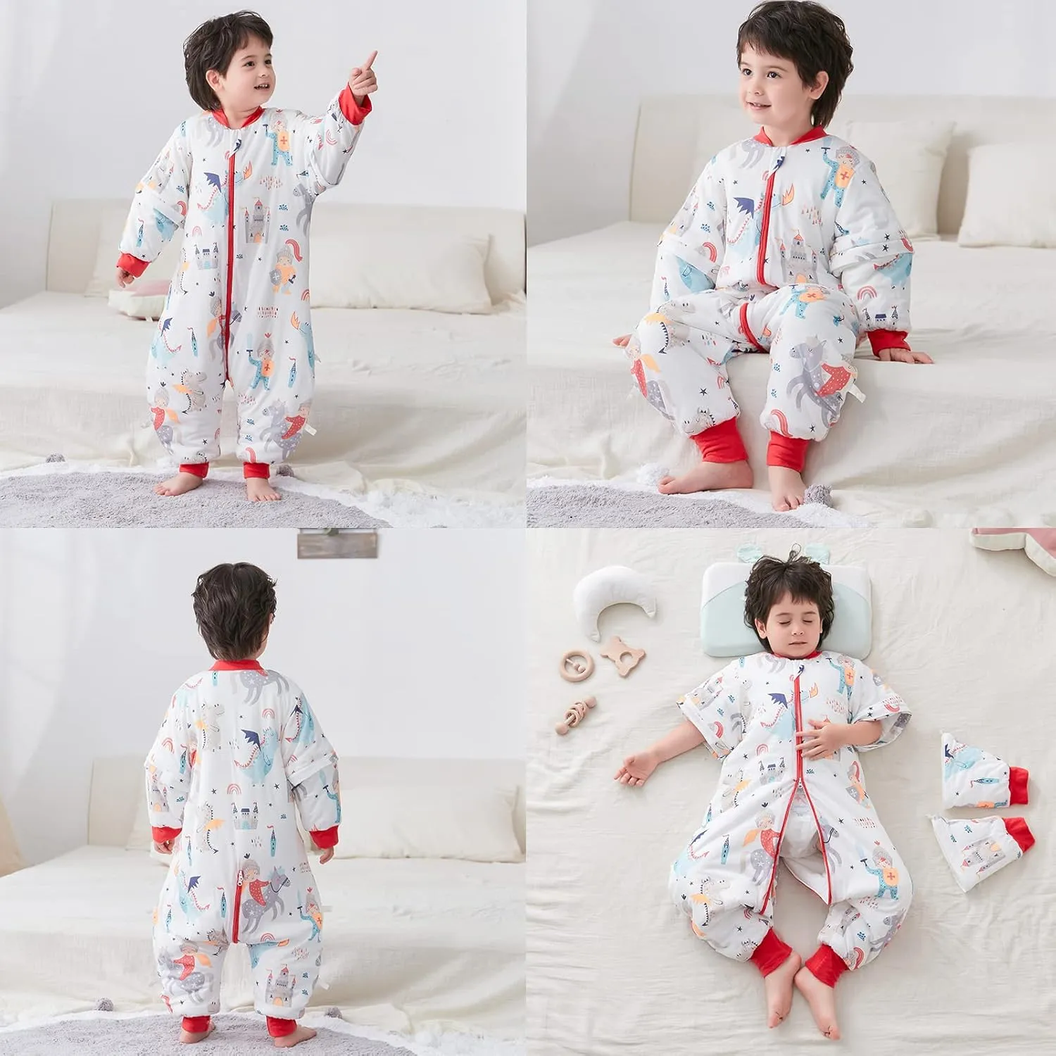 SEAUR - Baby Sleep Bag Winter Toddler Wearable Blanket Girl Boy Walking Sleeping Bag Pajamas Long Sleeve Warm