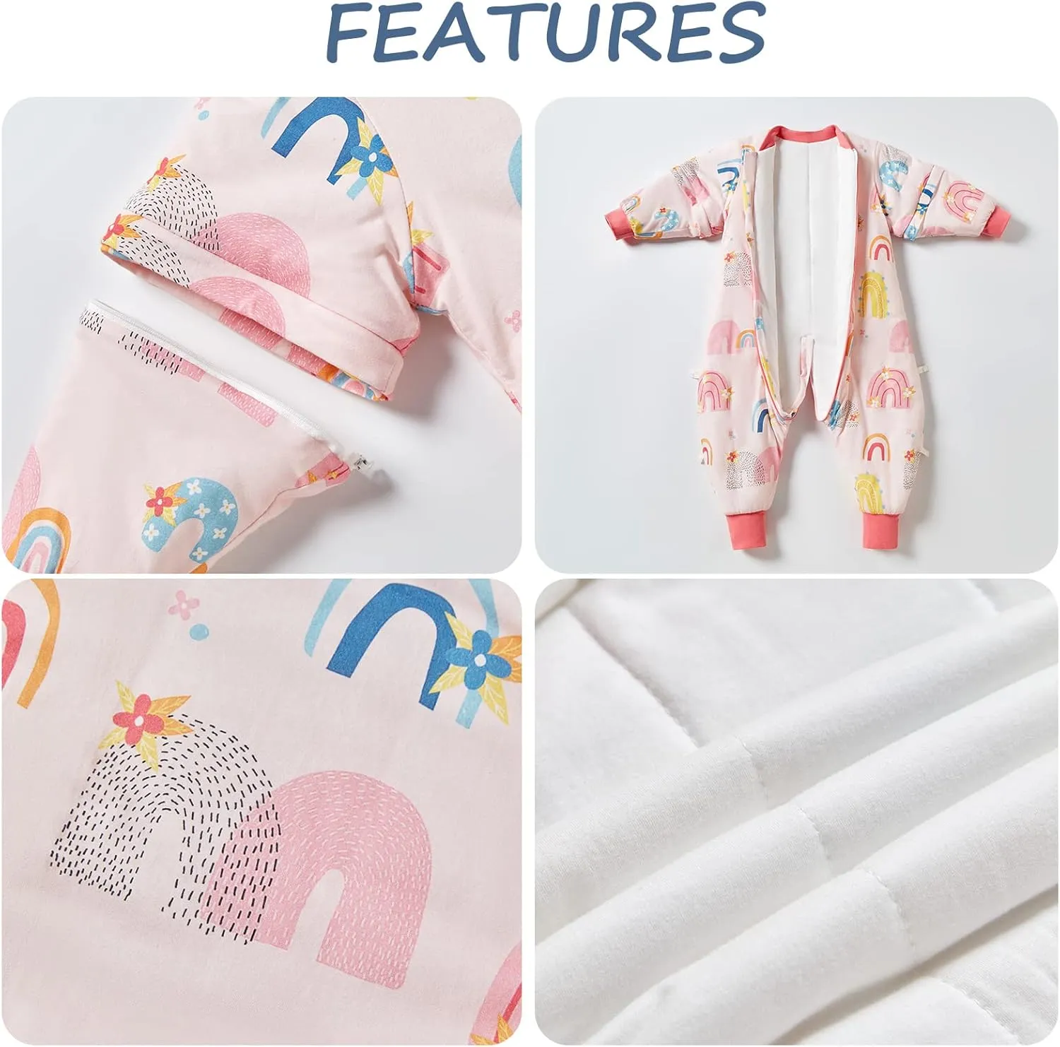 SEAUR - Baby Sleep Bag Winter Toddler Wearable Blanket Girl Boy Walking Sleeping Bag Pajamas Long Sleeve Warm